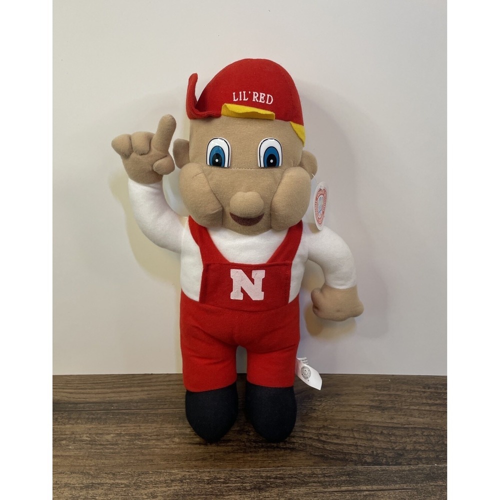 Lil' Red Mascot 15" Plush Stuffed Doll Nebraska Huskers Cornhuskers With Tags